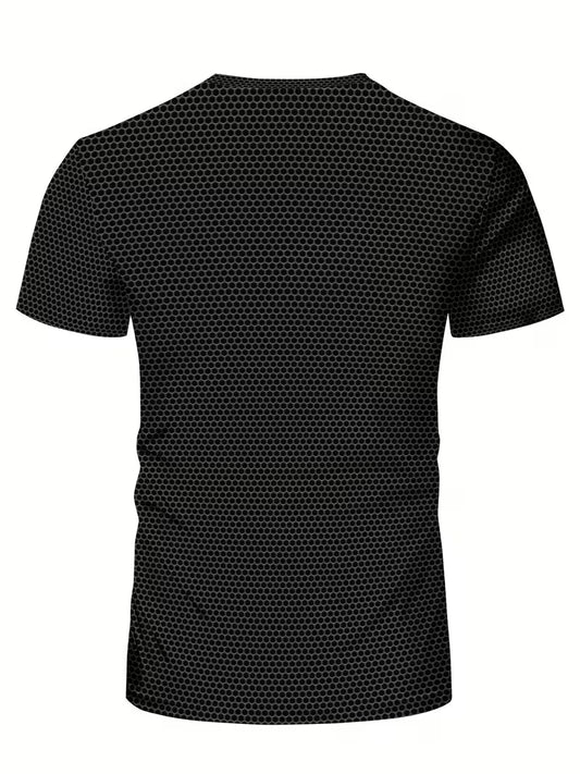 Men's athletic t-shirt with spider graphic