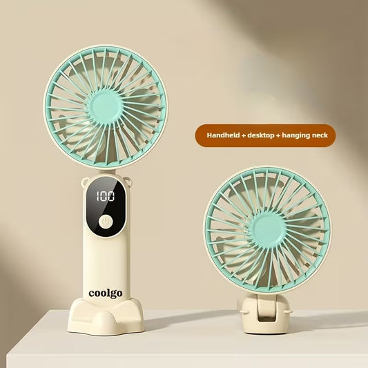 Mini ventilador portátil USB recargable con 6 velocidades