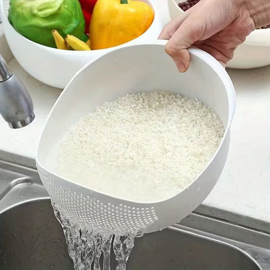 Cesta colador de drenaje para cocina de plástico | Para arroz, pasta, frutas y verduras