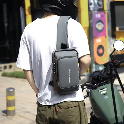 Mochila antirrobo para motocicleta con candado y correa ajustable