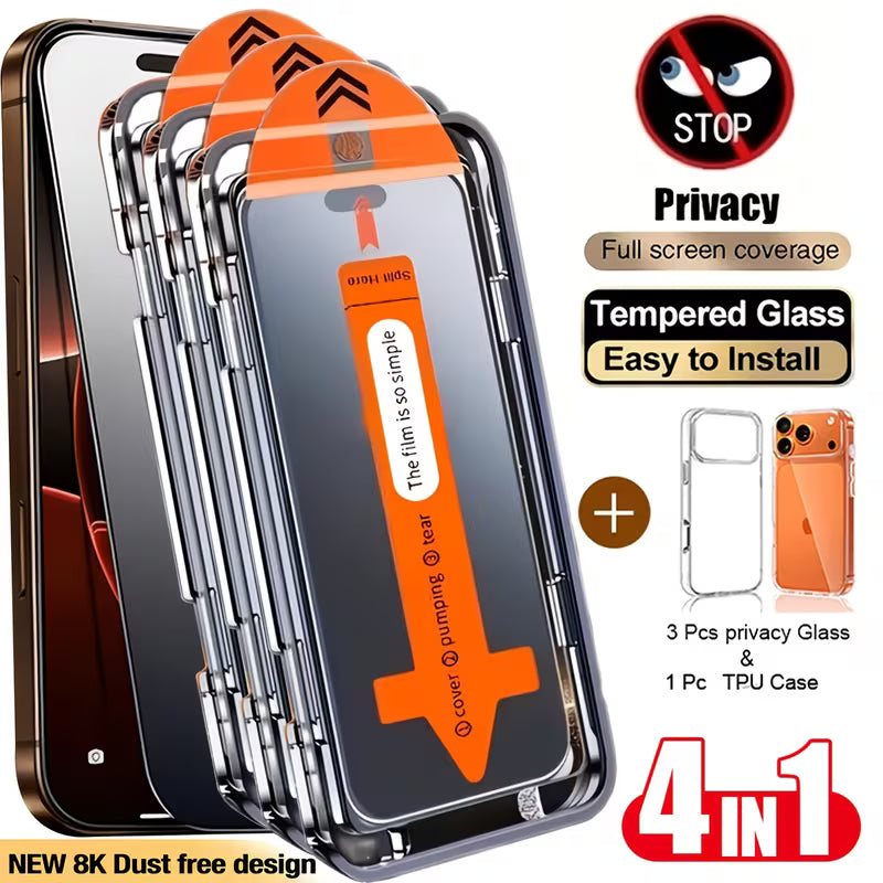 Privacy tempered glass for iPhone 17 Pro