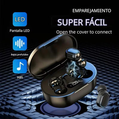 Auriculares TWS Inalámbricos con Micrófono y Estuche de Carga