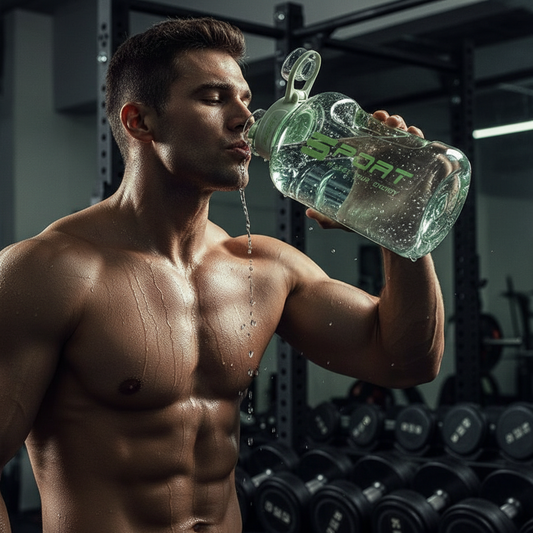 Botella sport hombre post-entrenamiento