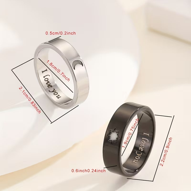 Pack 2 Anillos Luminosos de Sol – Regalo de Pareja