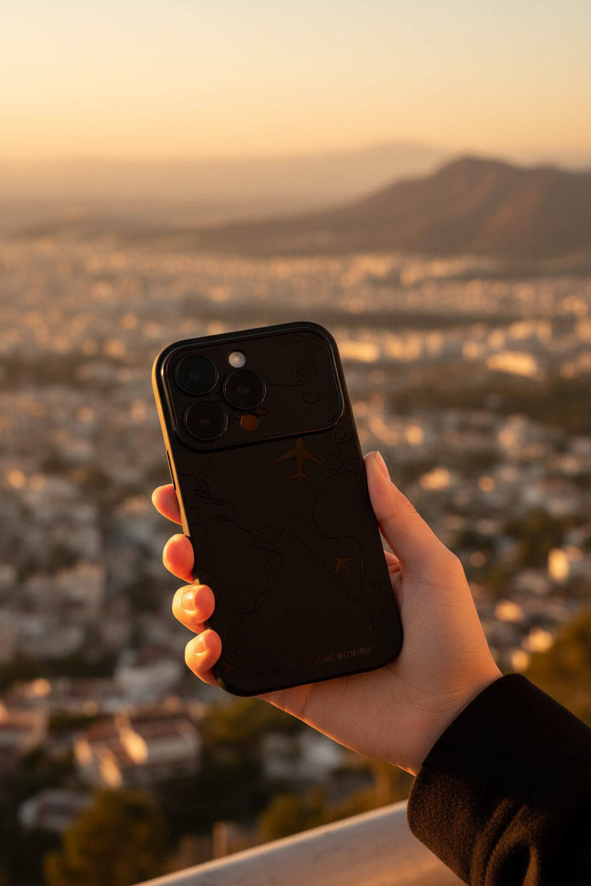 Funda en mano al aire libre